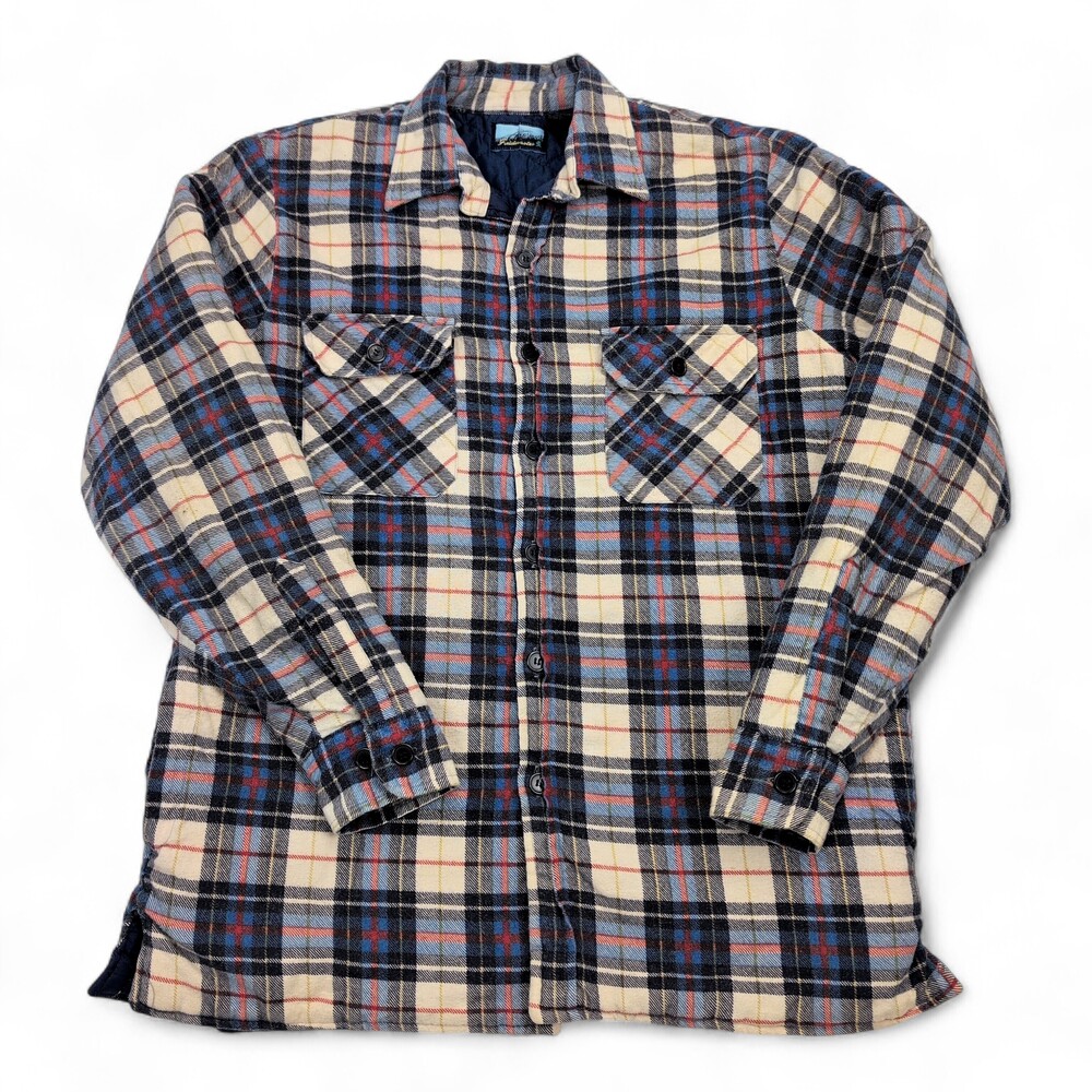 Fieldmaster Quilted Lined Plaid‎ Shacket Jacket Women's M